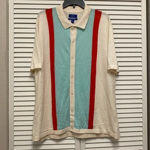 Button down knit shirt